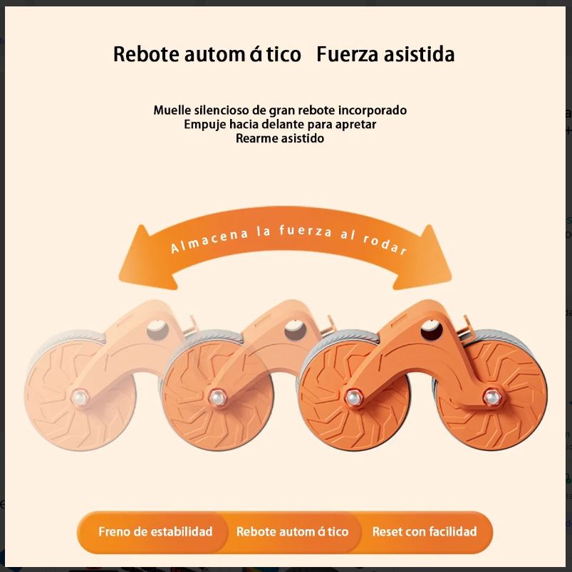Rodillo Abdominal Doble Rueda con Monitor – Soporte para Celular y Control de Ejercicio