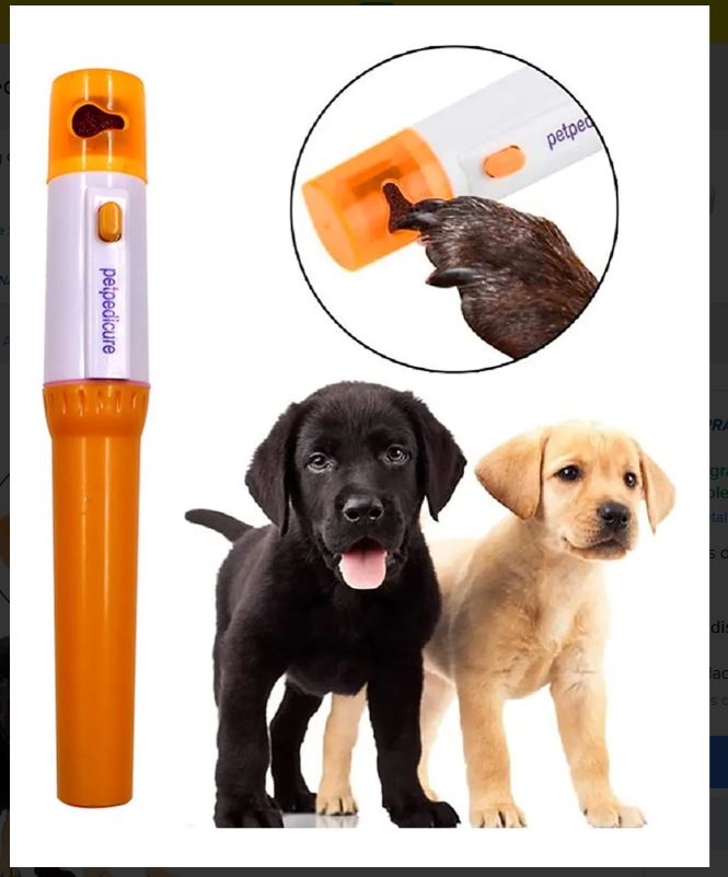 Lima Eléctrica para Uñas de Mascotas, Incluye 2 Limas y Rápida y Segura