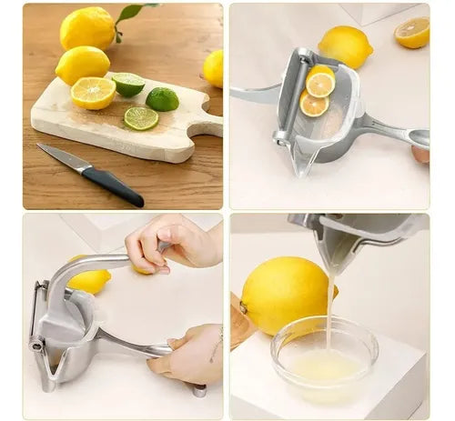 Exprimidor tipo industrial de palanca de aluminio, para jugo de naranja y limón.