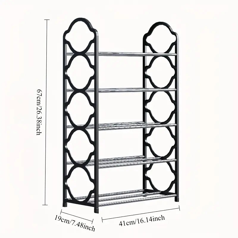 Organizador para Zapatos de 5 Niveles - Estante Desarmable y Compacto
