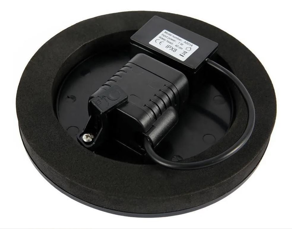 Fuente solar 1.5W, 6 boquillas, ideal para patio y estanque pequeño.