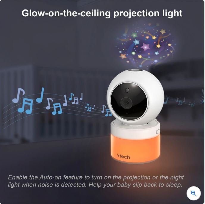 Monitor con Camara para Bebé Vtech, Visión cristalina, Vista Panoramica