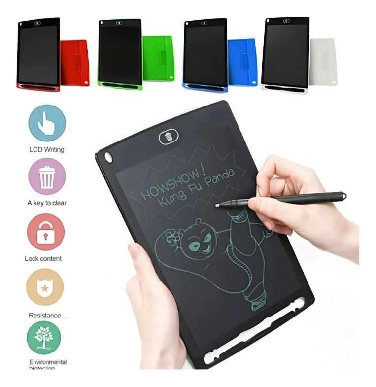 Gadget educativo LCD de 8.5 pulgadas, permite a los niños dibujar y practicar.