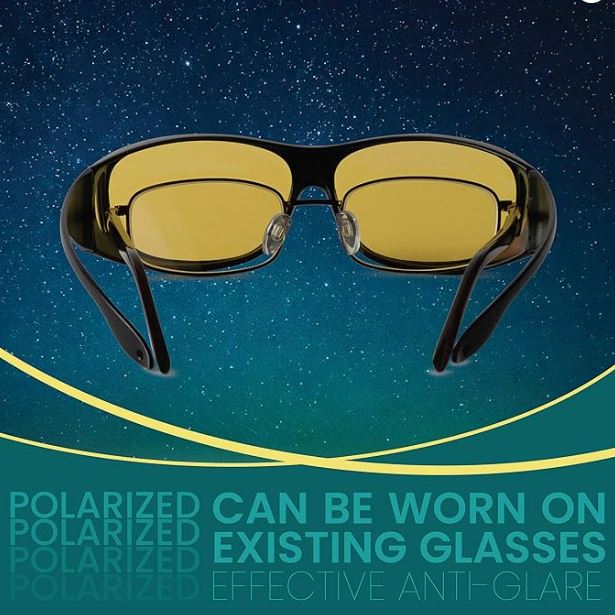 Gafas de seguridad polarizadas para la noche, anti-deslumbramiento HD.