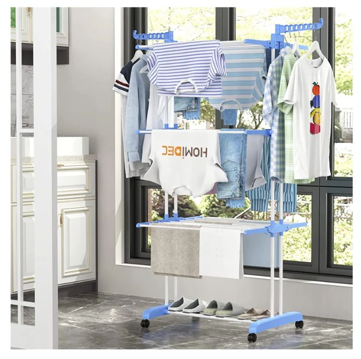 Tendedero de Ropa Plegable con 4 Niveles