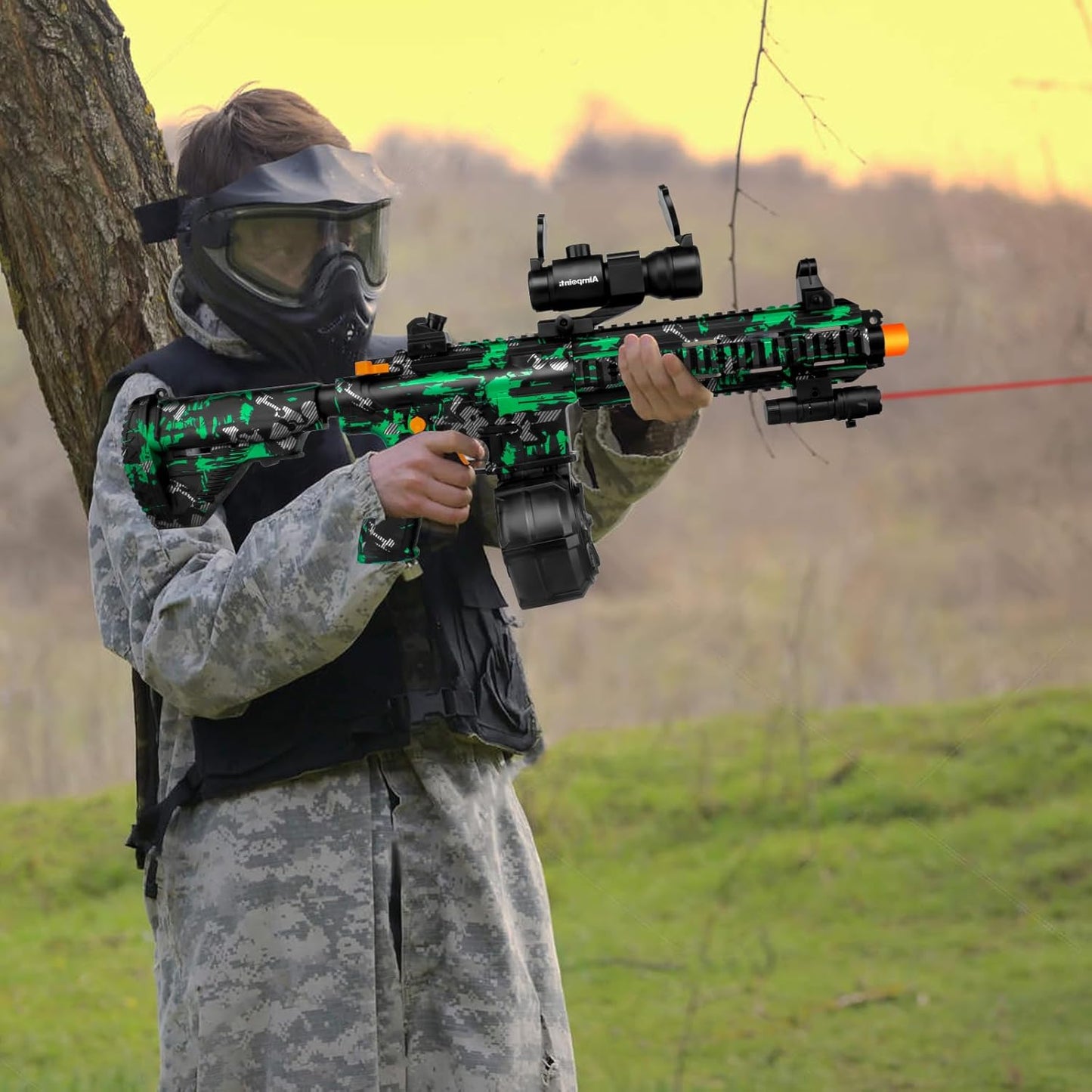 Gel Blaster M416 400 RPM eléctrico, alta potencia, batería recargable.