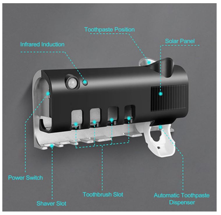 Esterilizador UVDent para Cepillos de Dientes Porta Cepillos Elimina Bacterias
