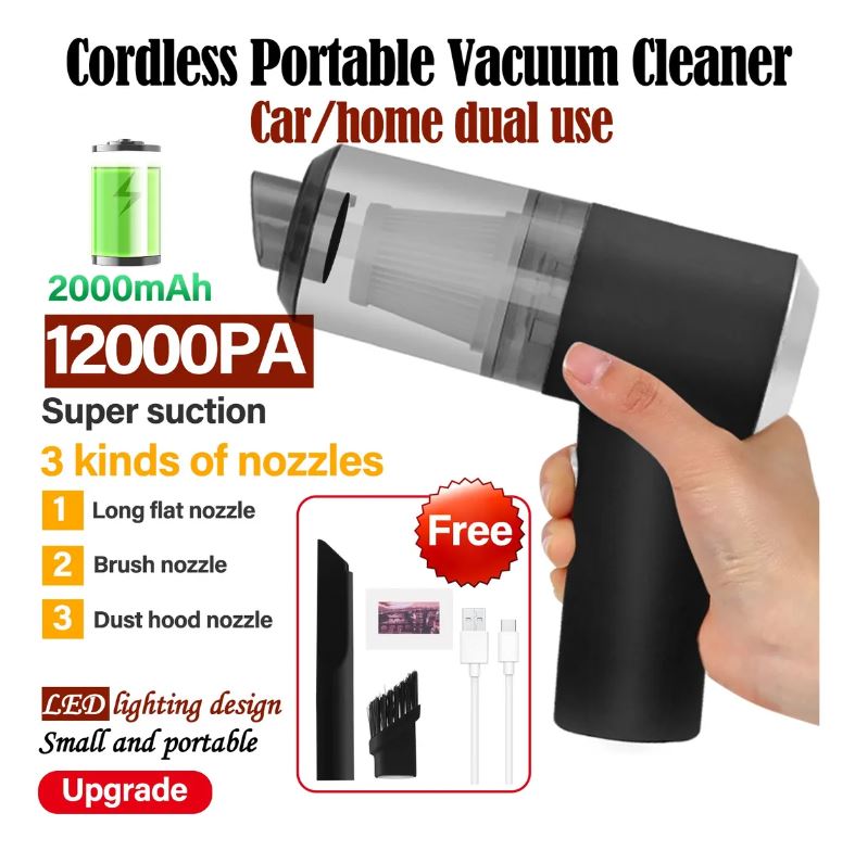 Aspiradora Portátil 3 en 1 – Aspira, y Sopla en Segundos