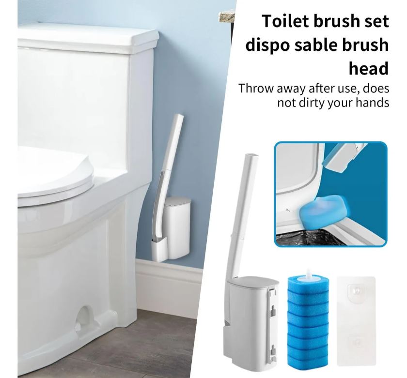 Escobilla Limpiadora de Baño con Cabezal Reemplazable – Limpieza Profunda y Duradera