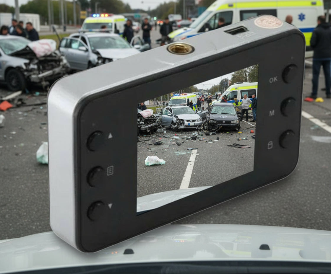 Grabadora para coche 1080P HD con visión nocturna, dash cam fácil de instalar.