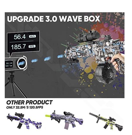 Blaster Hidrogel M416 – Dual Modo de Disparo y 40,000 Perlas de Agua para Juegos al Aire Libre