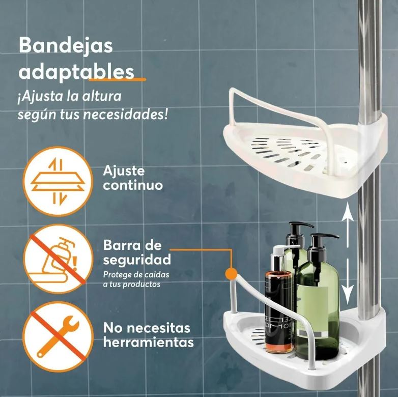 Estante Telescópico Organizador ClariBath® para Baño 🚿