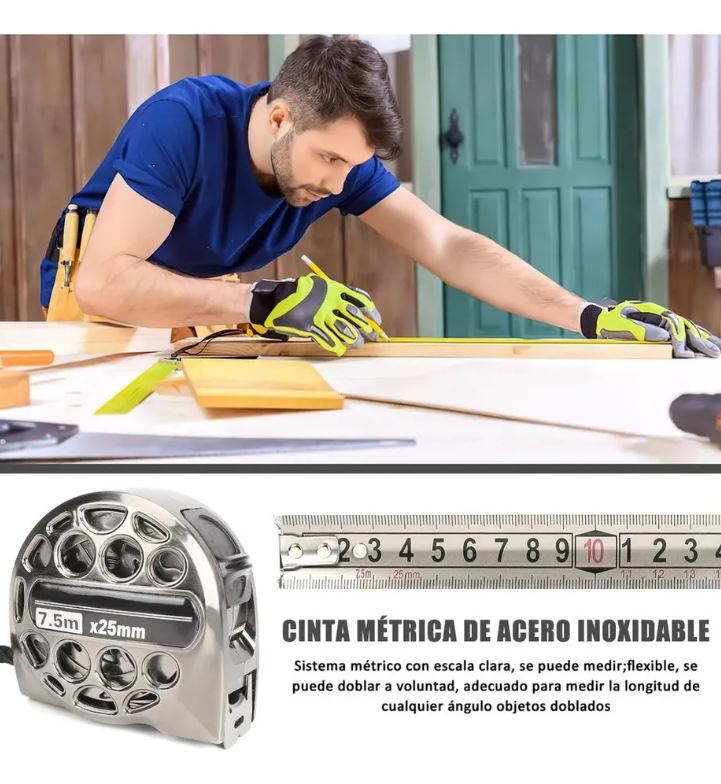 Cinta Métrica de Acero Inoxidable – Resistente al Agua y al Desgaste