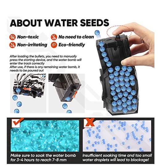 Blaster Hidrogel M416 – Dual Modo de Disparo y 40,000 Perlas de Agua para Juegos al Aire Libre