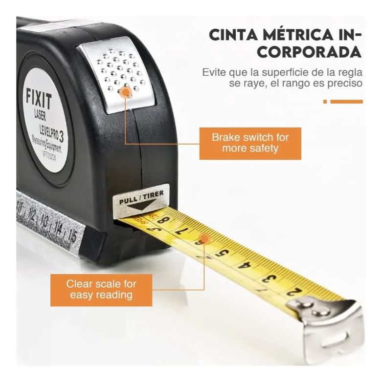 Herramienta láser Pro40 de nivelación rápida, ideal para carpintería y colocación.