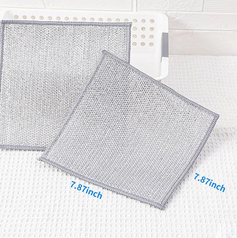 5 Paños de Seda Plateada de Alta Resistencia para Limpieza Impecable