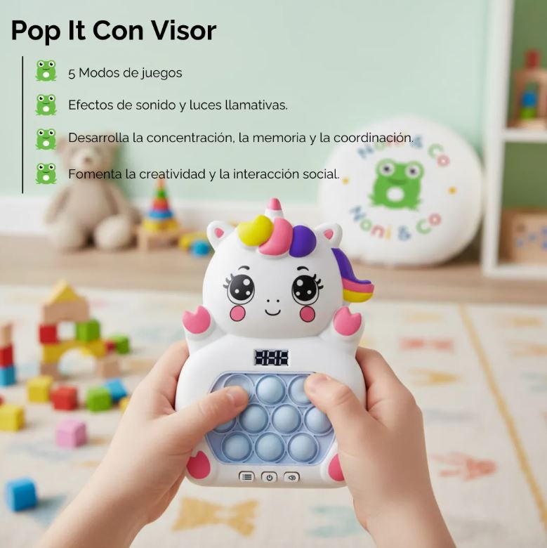 Juguete Pop It Electrónico Unicornio – Perfecto para Aliviar Estrés y Ansiedad