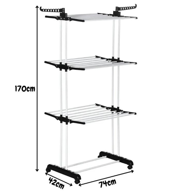 Tendedero de Ropa Plegable con 4 Niveles