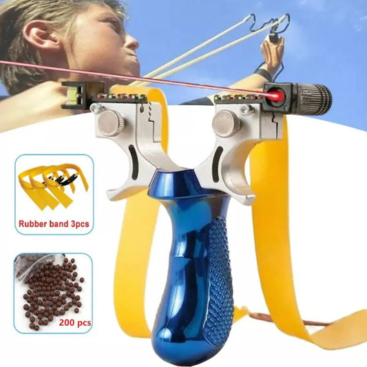 Resortera Profesional con Mira Láser – Precisión y Potencia para Caza y Competencias