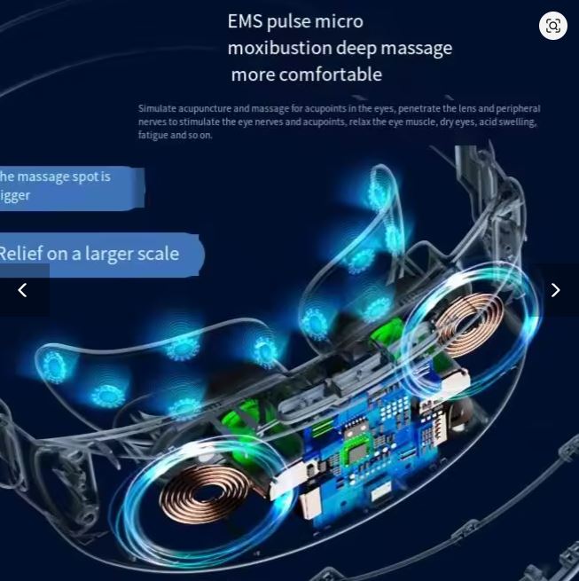 Antifaz Masajeador de Ojos Eléctrico con Terapia Magnética y Vibración