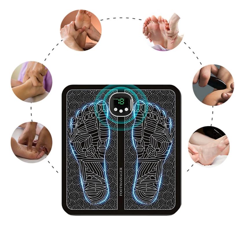 Tapete Masajeador para Pies y Circulación con Estimulación Muscular Eléctrica