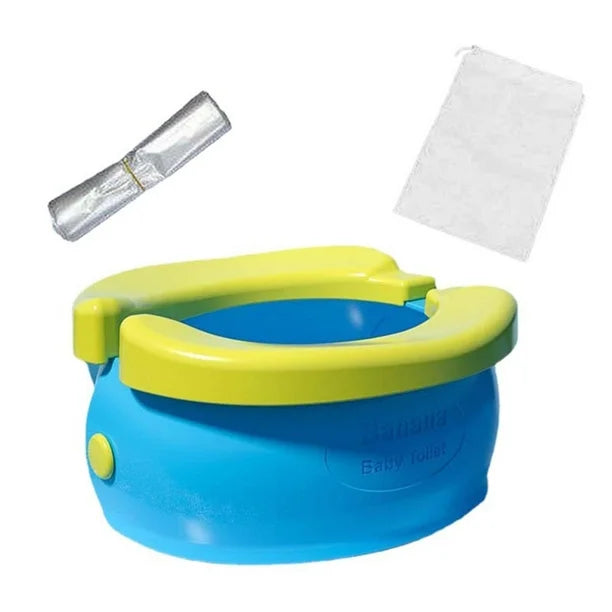 Inodoro plegable portátil para niños, solución para emergencias en el exterior.