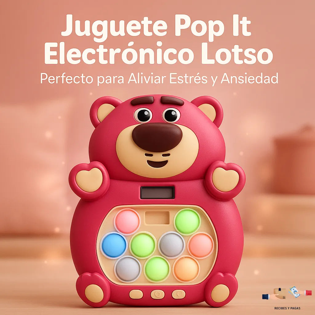 Juguete Pop It electrónico de Lotso, alivio de estrés y ansiedad.