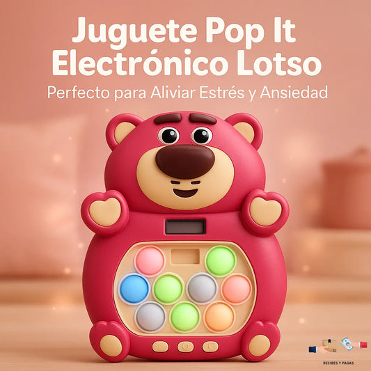 Juguete Pop It electrónico de Lotso, alivio de estrés y ansiedad.