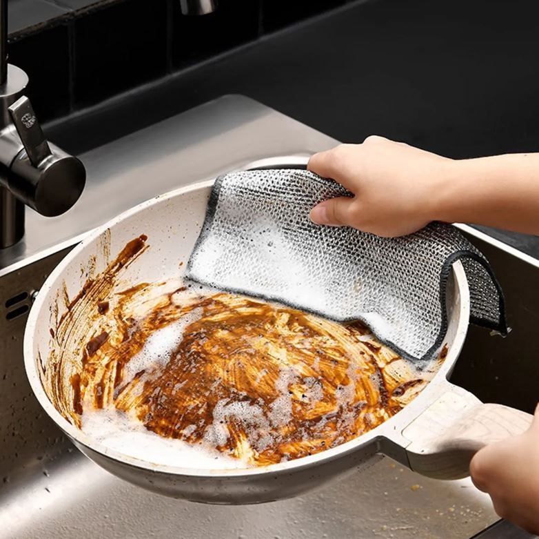 5 Paños de Seda Plateada de Alta Resistencia para Limpieza Impecable