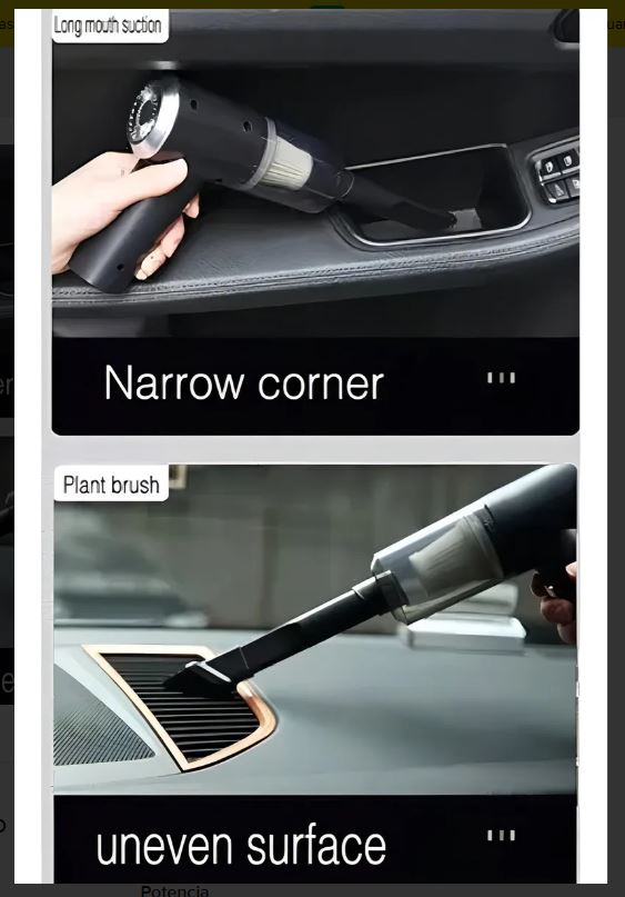Limpiador portátil 3 en 1, aspira y sopla, recargable y rápido.