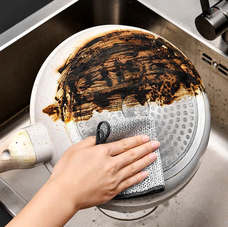 Kit de limpieza para hogar: 5 paños de seda plateada, altamente absorbentes.