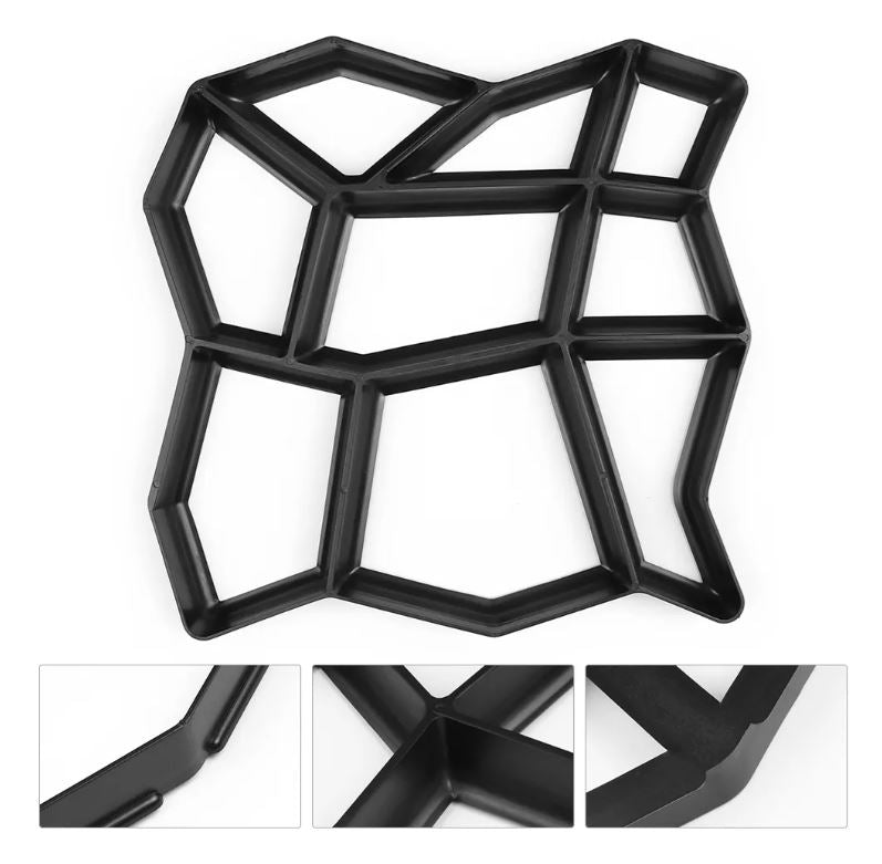 Kit de molde para caminos de concreto, reutilizable, diseño de hexágono.