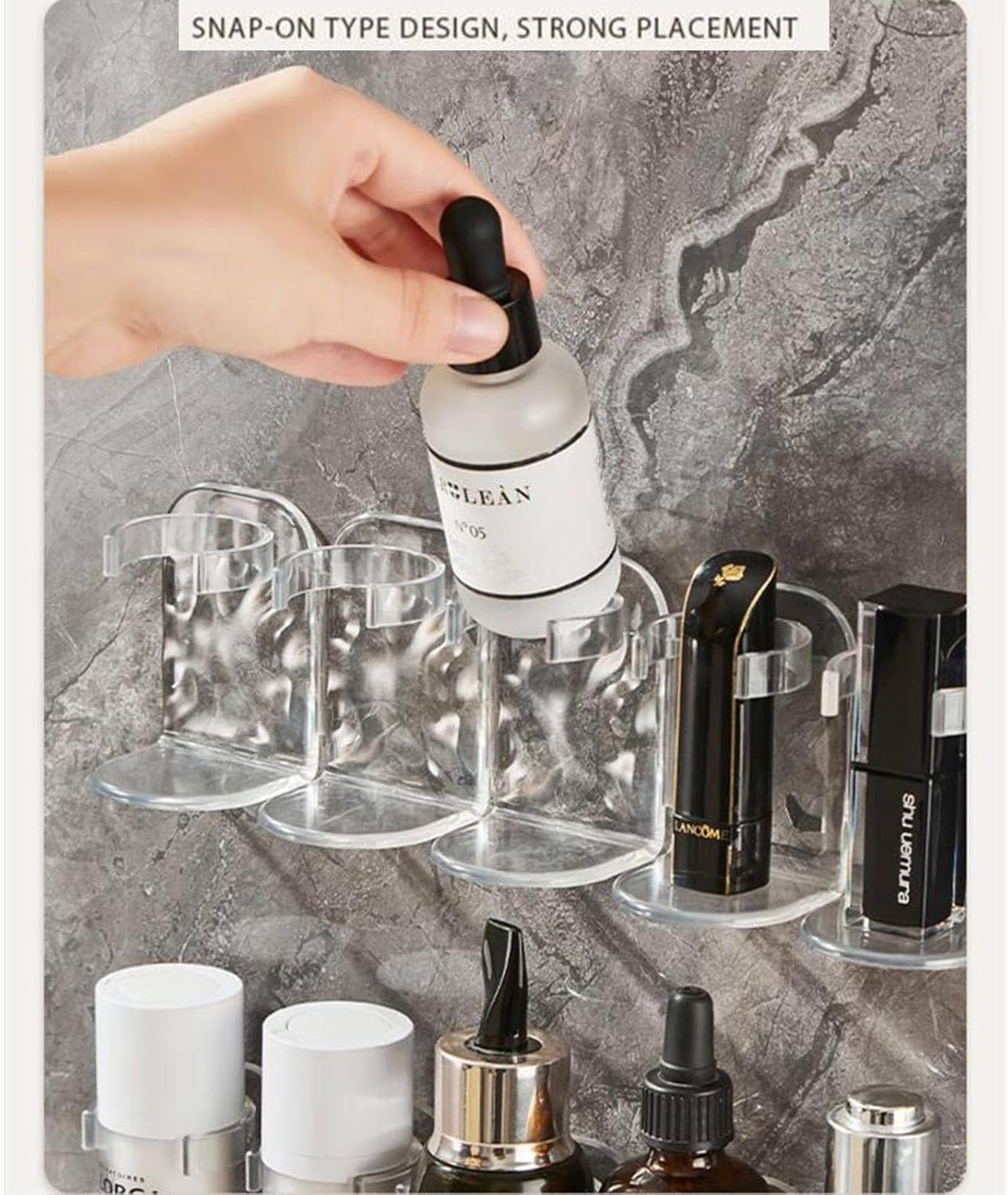 Kit organizador de baño multifuncional para espacios pequeños, sin perforar.