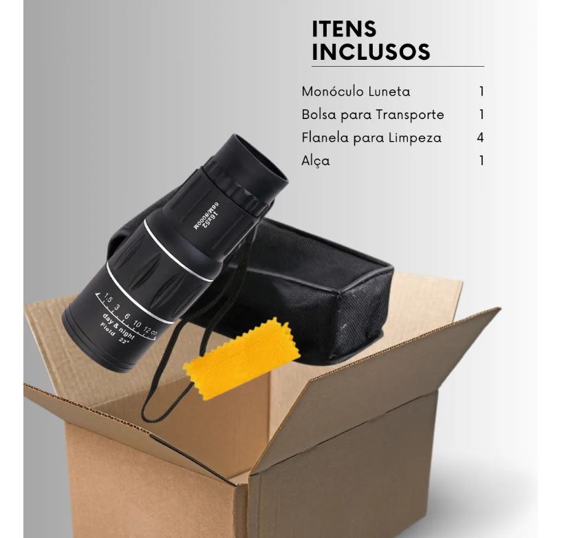 Kit telescopio monocular 16x 300g, compacto y ultraligero.