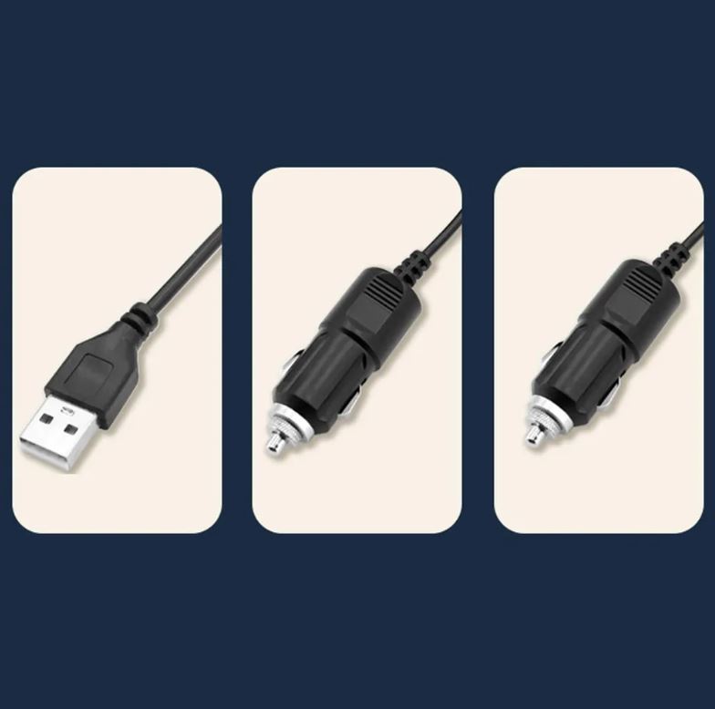 Ventilador para Coche con Doble Cabezal Giratorio 360° y 3 Velocidades