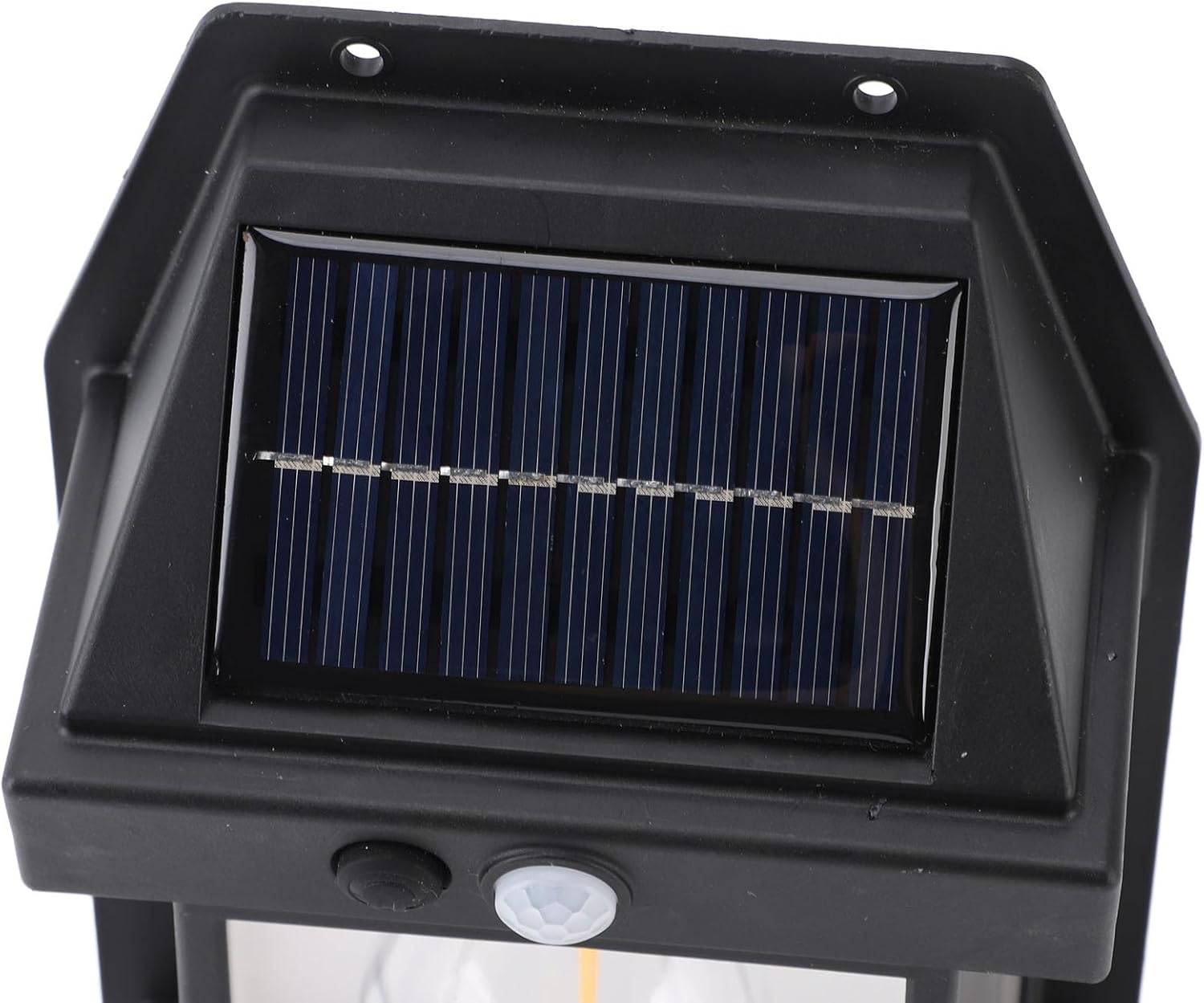 Lámpara solar LED de pared exterior con sensor de movimiento, luz de noche.