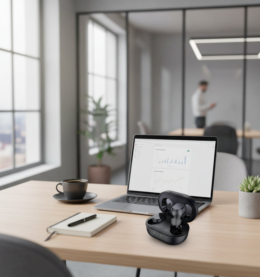 Manos libres Bluetooth TWS5 inalámbrico, ideal para música y llamadas.