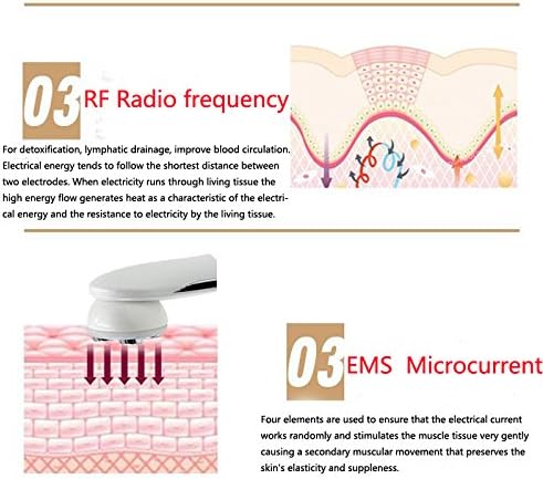 Máquina de belleza facial 5 en 1 con microcorriente para rejuvenecimiento.