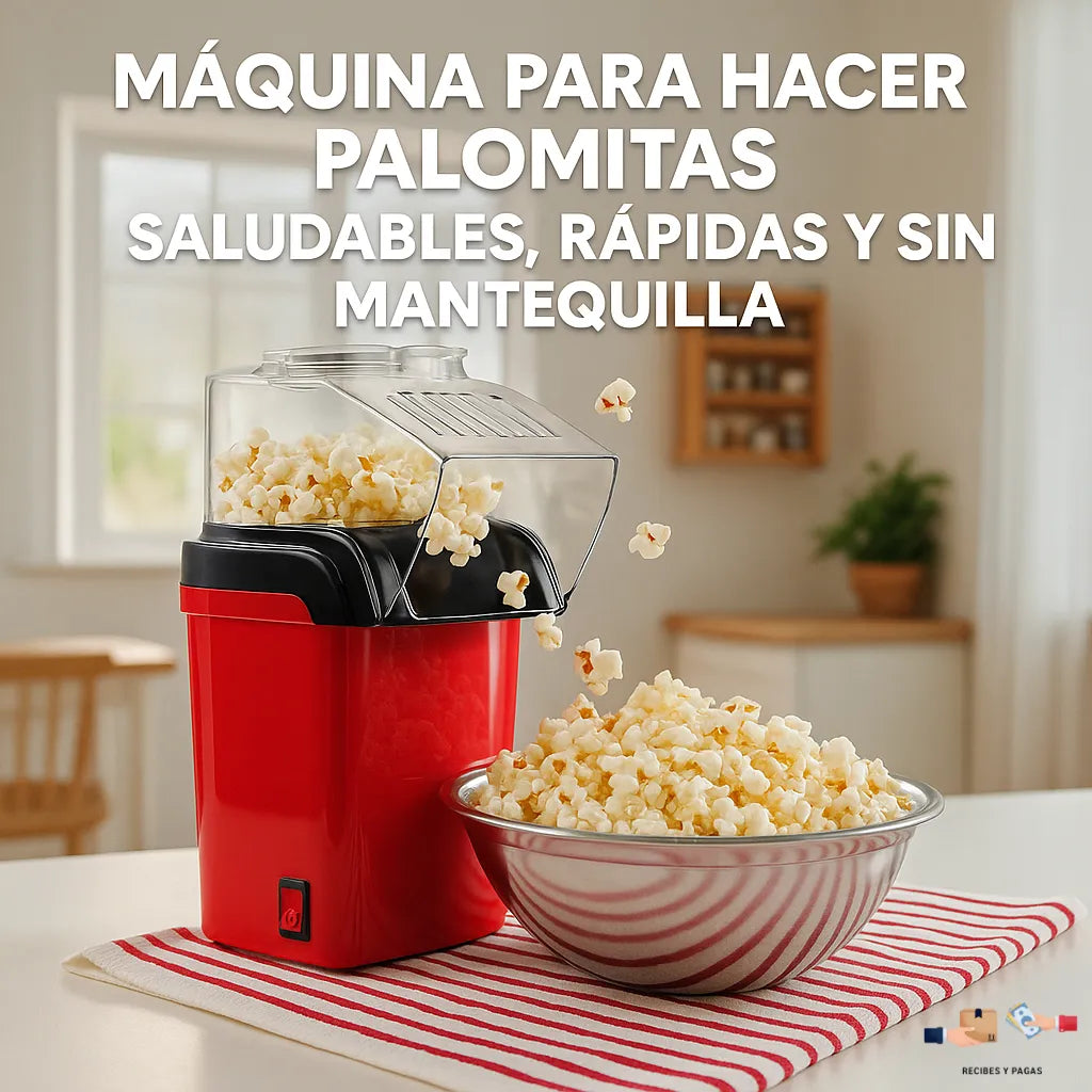 Máquina para palomitas saludables sin mantequilla, utiliza aire caliente.