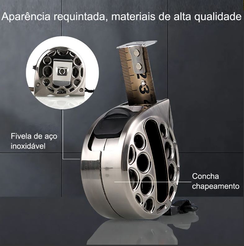 Metro de carpintero de acero inoxidable, resistente al agua y al desgaste.