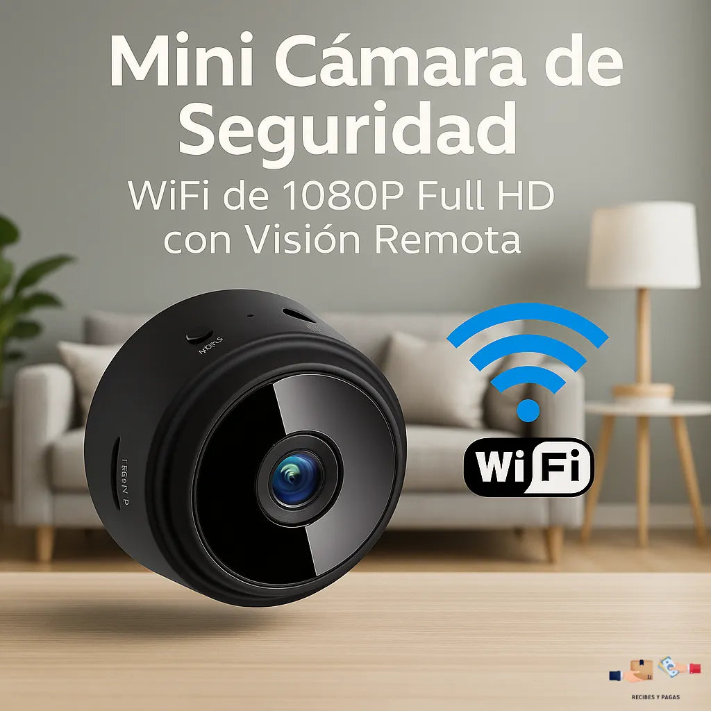 Mini cámara de seguridad WiFi 1080P Full HD con visión remota desde el celular.