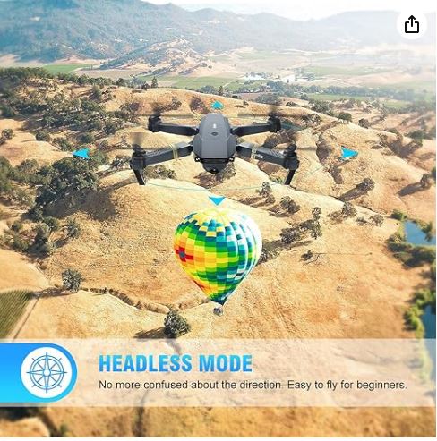 Mini dron 4K con control remoto, incluye función de retorno automático.