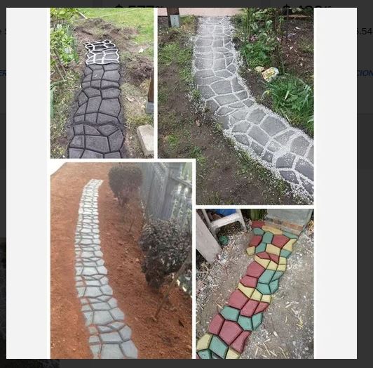 Molde de plástico para caminos de jardín, reutilizable, rápido y fácil de usar.