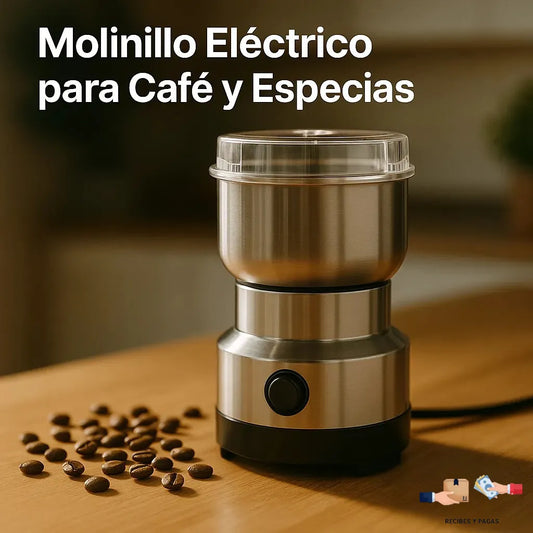 Molinillo eléctrico multifuncional para café, granos, nueces y especias con potencia.