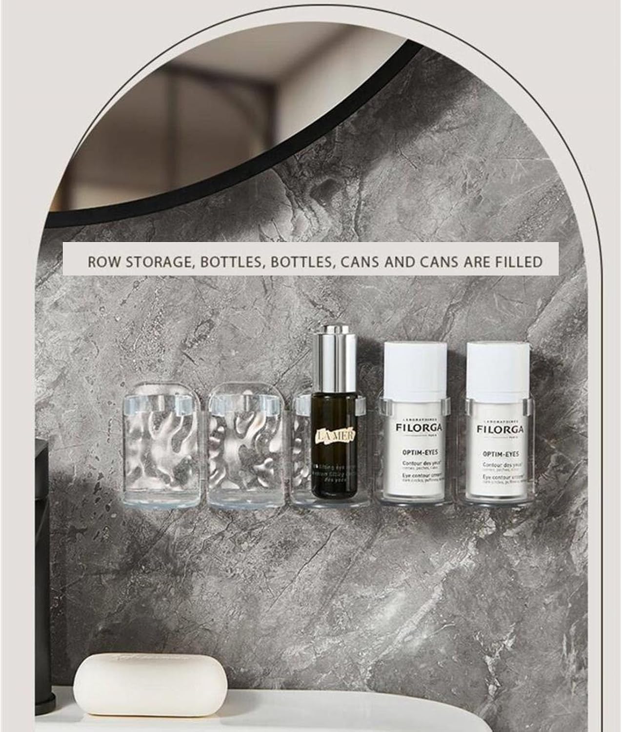 Mueble de baño compacto multifuncional para almacenamiento de toallas y jabones.