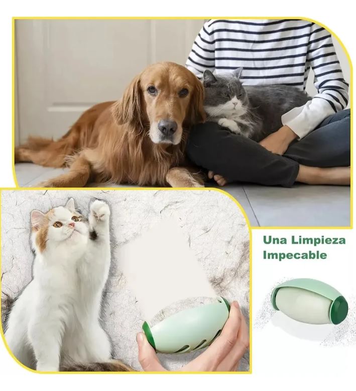 Rodillo Eliminador de Pelusa y Pelo para Mascotas