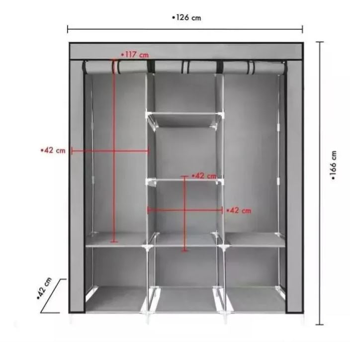 Organizador de ropa desmontable portátil, económico para recámara.