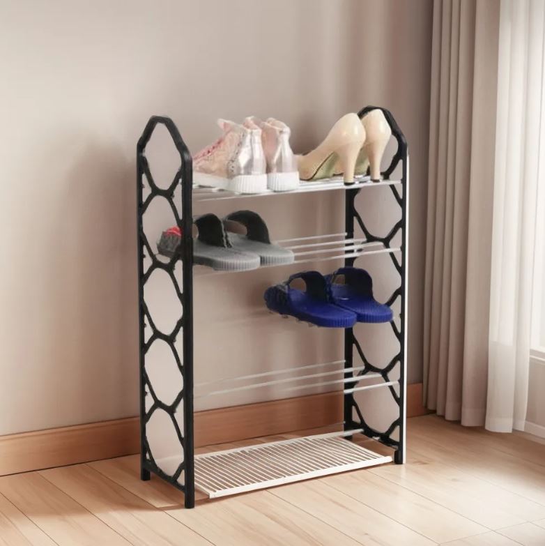 Organizador vertical de zapatos con 5 estantes, perfecto para mantener ordenado el clóset.