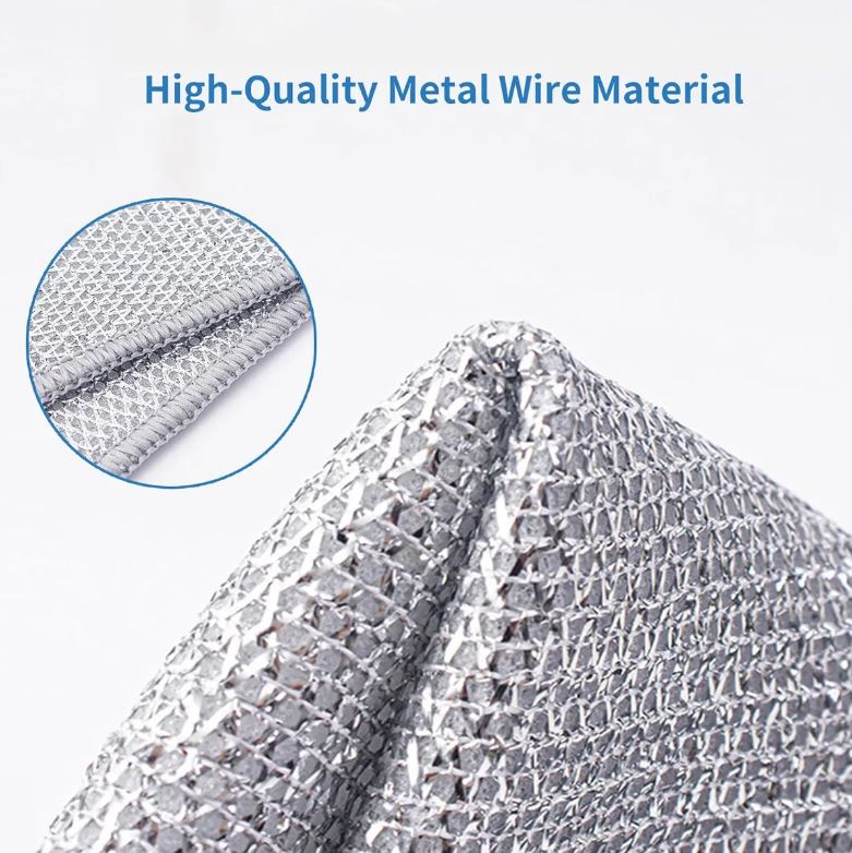 Paños absorbentes de seda plateada (5 piezas), para limpieza rápida y sin esfuerzo.