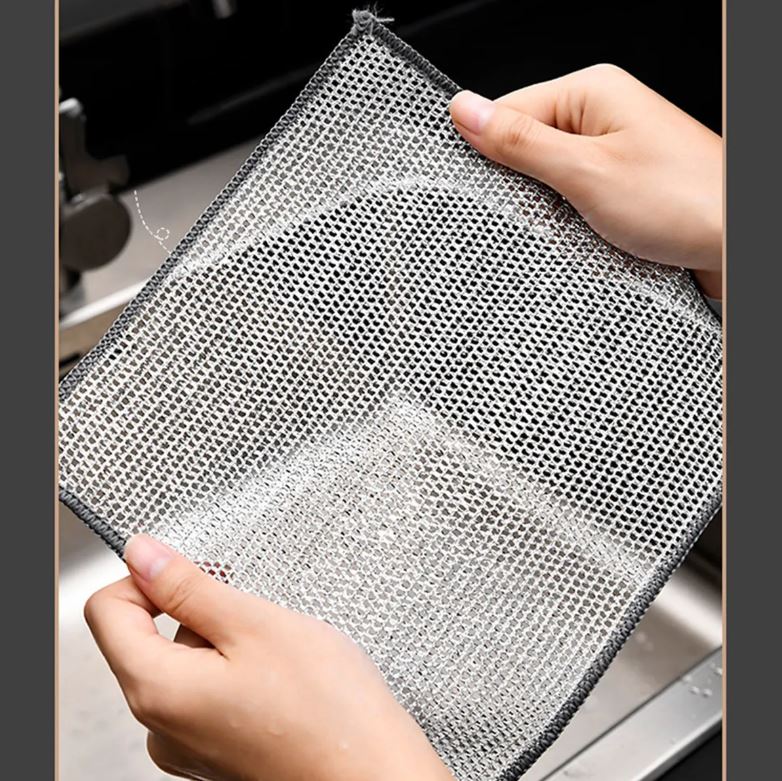 Paños de microfibra seda plateada (5 piezas), de secado rápido y gran durabilidad.